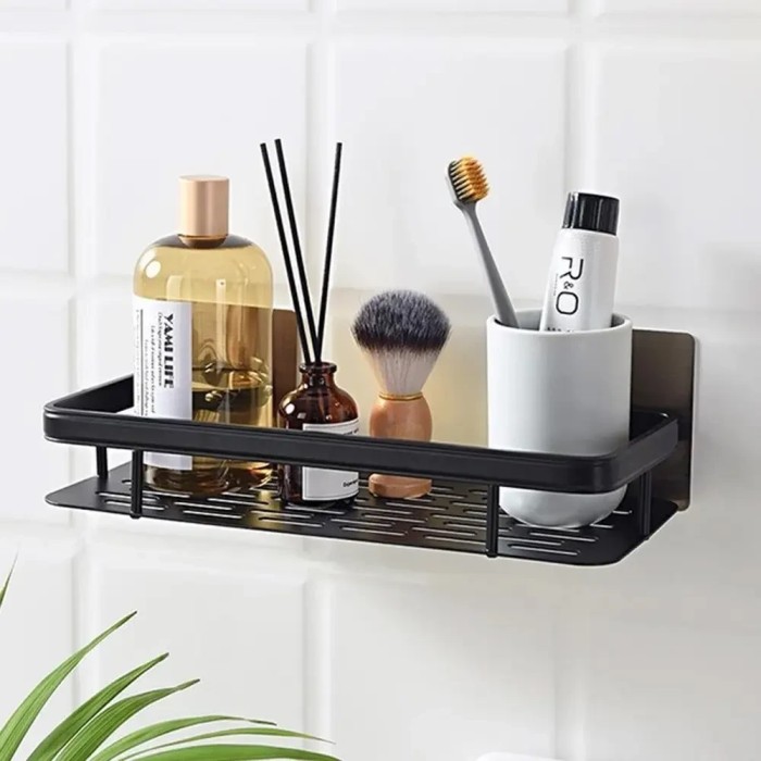 Подвесная металлическая полка для ванной комнаты Bathroom shelf Органайзер в ванную До 10 кг