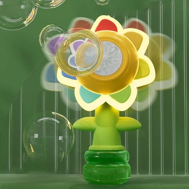 Генератор мыльных пузырей в форме подсолнуха с подсветкой Seven COLOR FLOWER