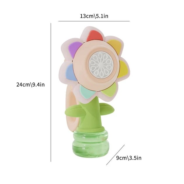 Генератор мыльных пузырей в форме подсолнуха с подсветкой Seven COLOR FLOWER