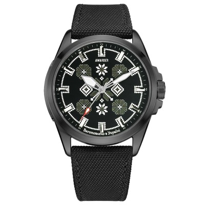 Awarder Embroidery Black-Army Green Black Battery 10ATM