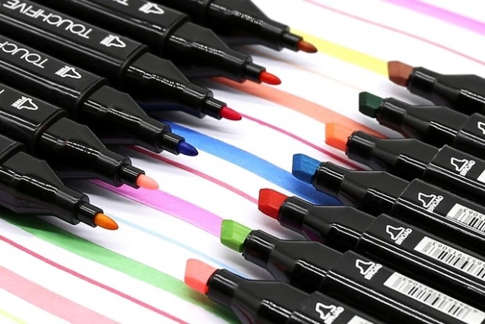 Маркеры TOUCH Sketch Marker Black 80 шт разноцветные + сумка