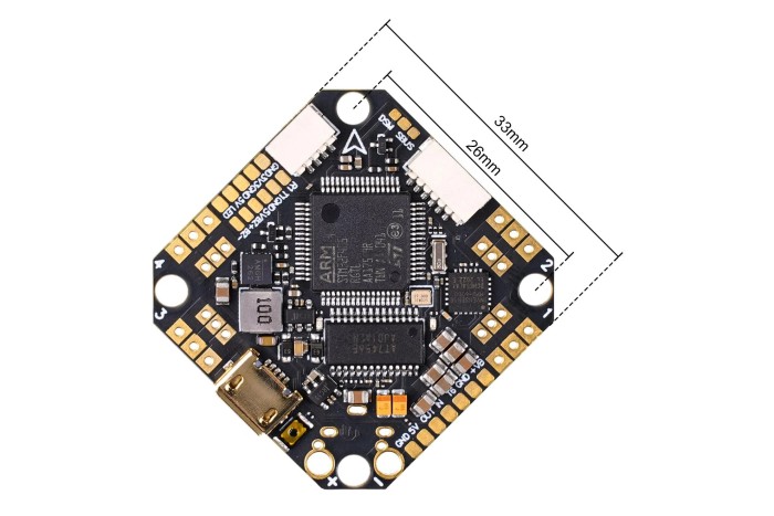 Контролер BetaFPV Toothpick F405 2-4S AIO 20A BL32 V4 BMI270 для квадрокоптерів