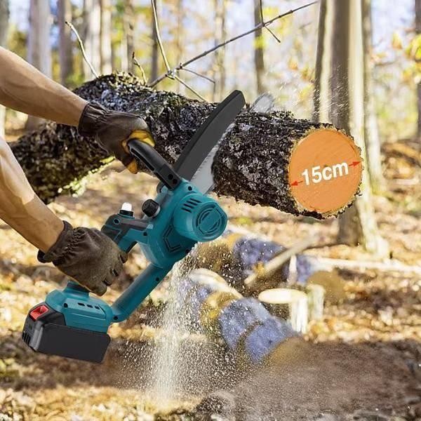 Аккумуляторная мини электрическая Electric chain saw 8 дюймов + 2 аккумулятора 48V Мини-пила садовая