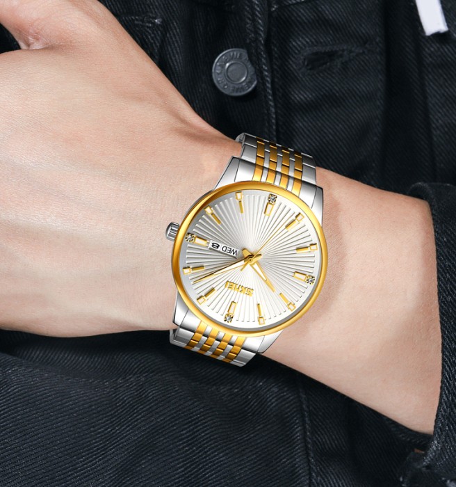 Skmei 9323TGDSI Silver/Gold-Silver