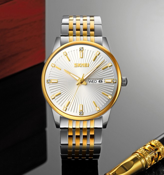 Skmei 9323TGDSI Silver/Gold-Silver