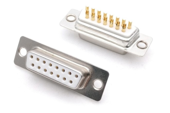 Конектор DB15 2u Gold RS232 COM-порт Female
