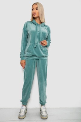 Спортивний костюм жіночий велюровий, колір синій, 241R1530-5