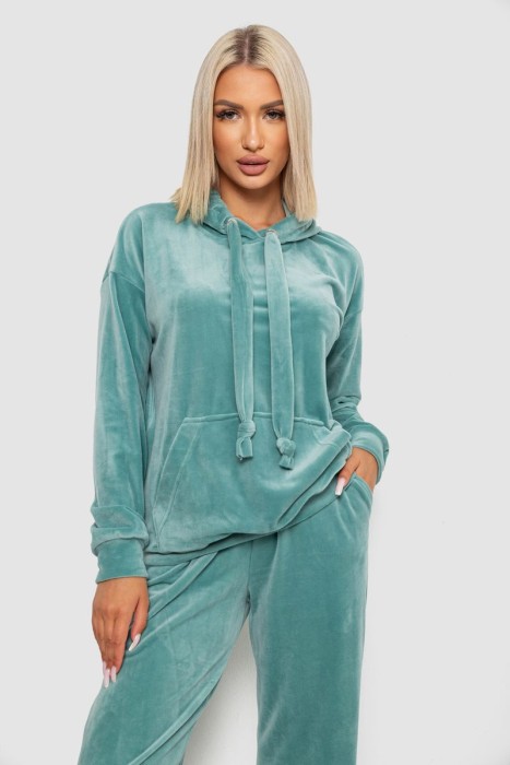 Спортивний костюм жіночий велюровий, колір синій, 241R1530-5