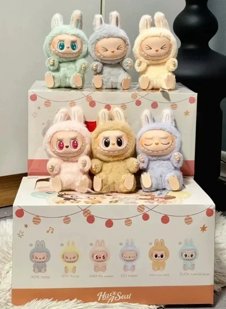 Плюшевая игрушка "Labubu", Лабубу, 15 см, Фиолетовый Коллекционная игрушка