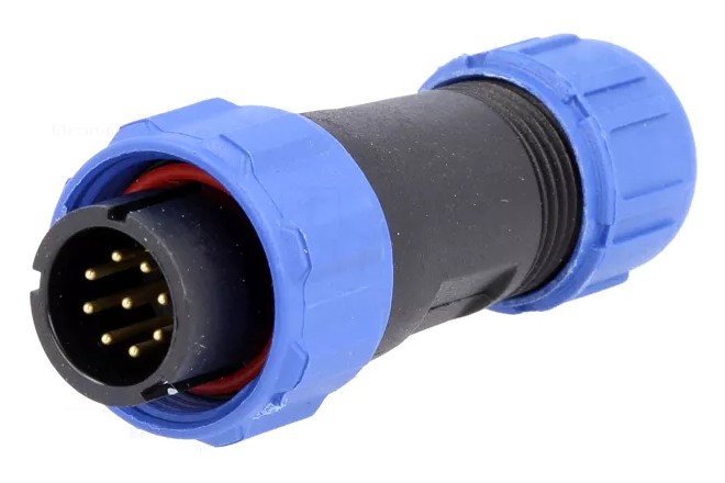 50 шт - Конектори WEIPU SP1310/P9 9pin тато IP68