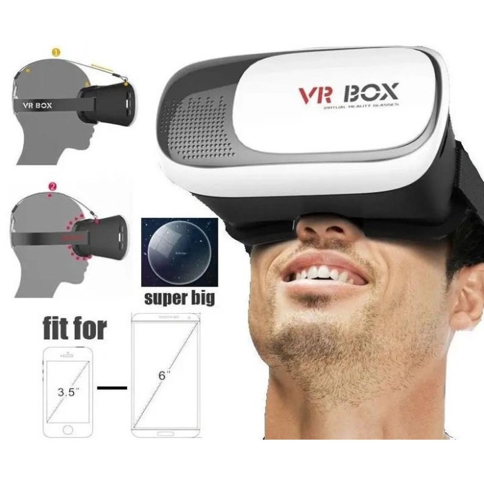 VR box для телефону, Окуляри Віртуальної Реальності, Віар бокс, VR окуляри для смартфона з налаштуваннями