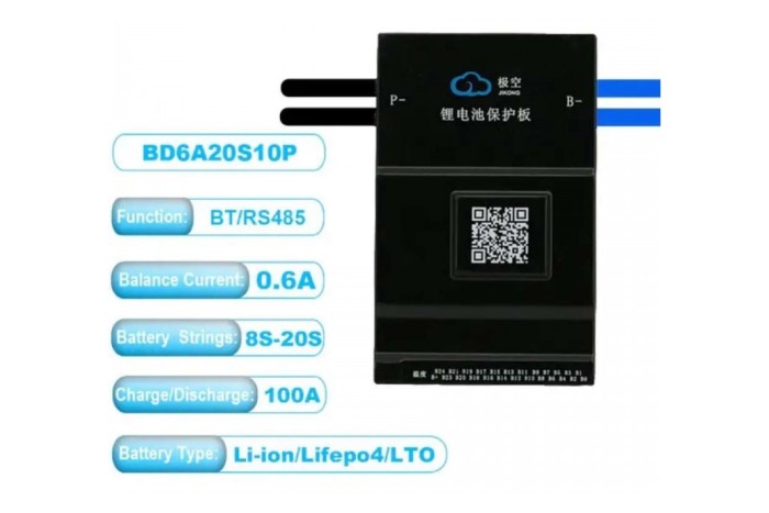 Плата BMS активна Jikong JKBMS BD6A20S10P 0.6A 8-20S 100A
