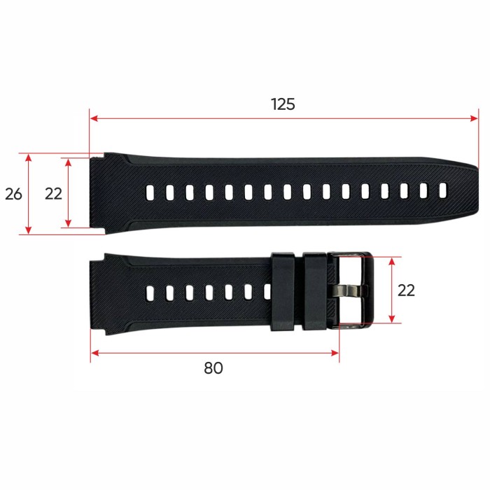 Ремінець для смарт годинника C22 Black