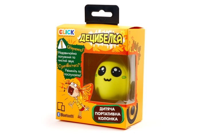 Колонка дитяча CLICK "Децибелка" портативна 3Вт (лимон)