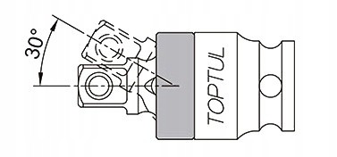 Кардан ударний 3/8" TOPTUL посилений KACN120B