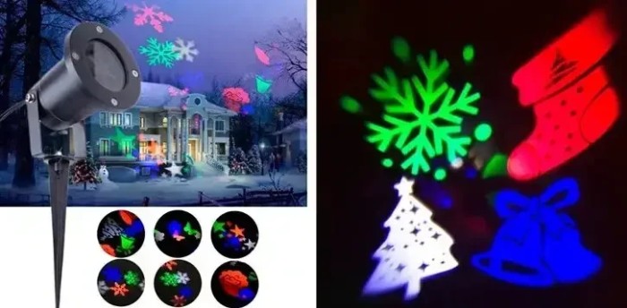 Уличный лазерный проектор с рисунками Festival Projection Lamp 12 pictures star shower
