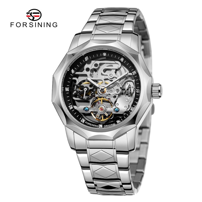 Forsining 8240 Silver Black