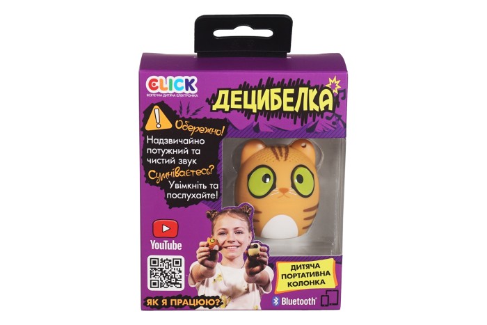Колонка дитяча CLICK "Децибелка" портативна 3Вт (кішка)