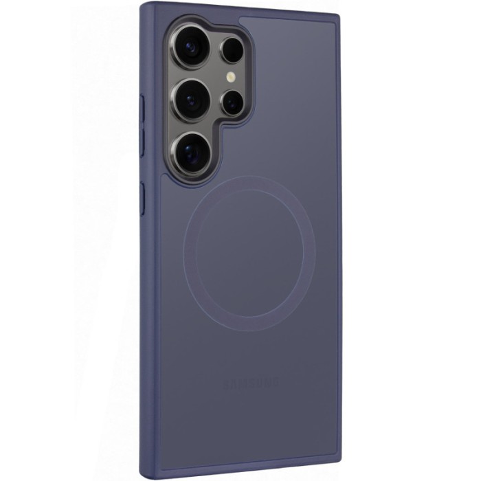 TPU+PC чохол Metal Buttons with MagSafe Colorful для Samsung Galaxy S25 Ultra Сірий / Grey