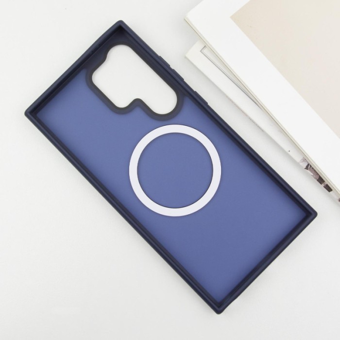 TPU+PC чохол Metal Buttons with MagSafe Colorful для Samsung Galaxy S25 Ultra Сірий / Grey