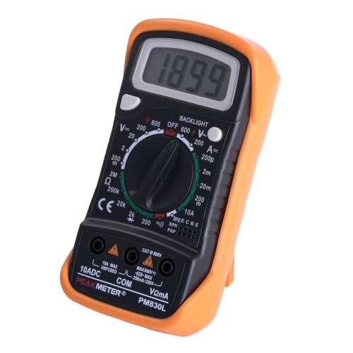 Цифровий мультиметр тестер з підсвіткою екрана PeakMeter PM830L