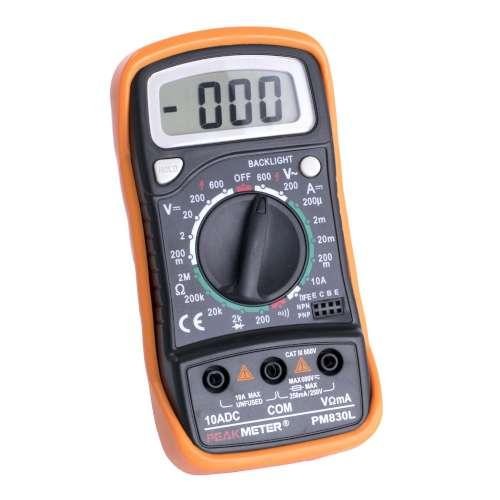 Цифровий мультиметр тестер з підсвіткою екрана PeakMeter PM830L
