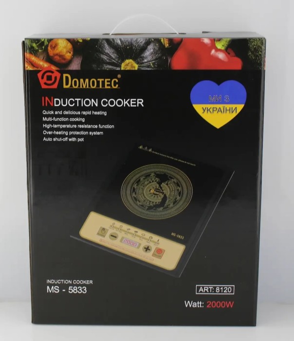 Индукционная плита Domotec MS-5833 Электроплита индукционная 2000 Вт Настольная электрическая плита