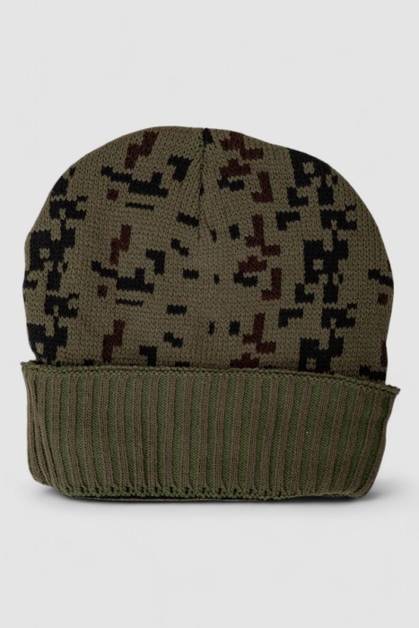 Шапка чоловіча камуфляж на хутрі, колір коричневий, 244RM49