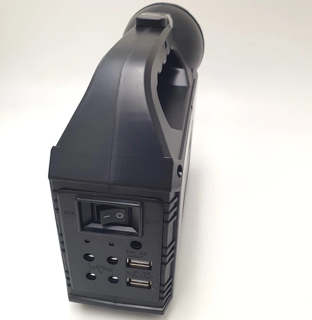 Фонарь GD-101 PowerBank, с солнечной зарядкой + лампочки 3 шт