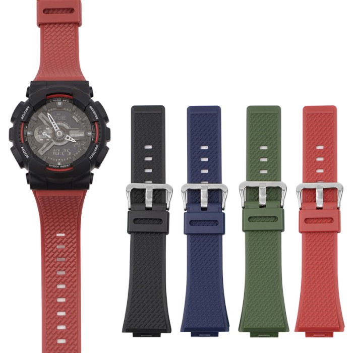 Ремінець для Casio G-Shock GA-100/110 Red BK