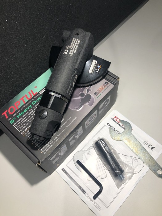 Кутова шліфмашинка пневматична 5" (125мм, 9500об/хв) Heavy Duty TOPTUL KAKC0595