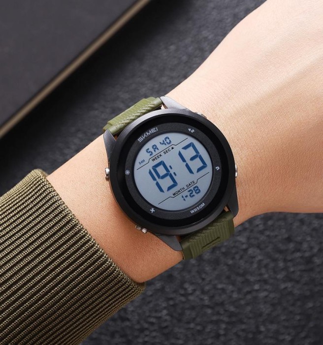 Skmei 2498PAGWT Army Green-Wnite