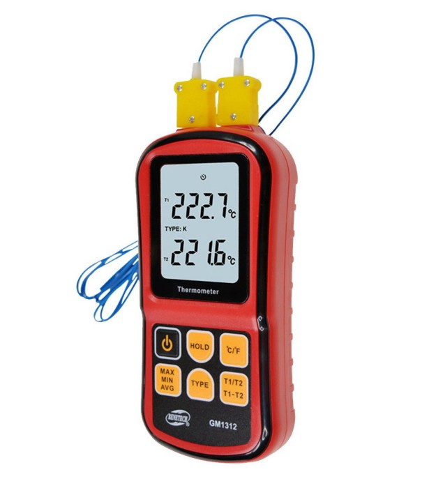 Цифровий двоканальний термометр -250-1767 °C BENETECH GM1312