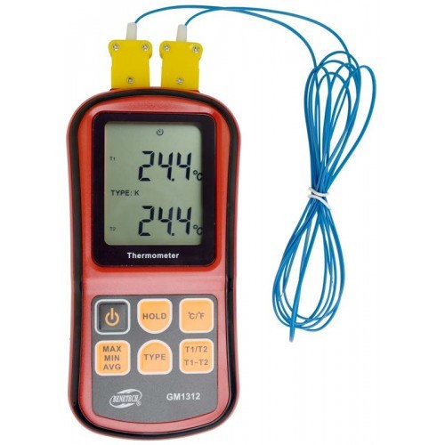 Цифровий двоканальний термометр -250-1767 °C BENETECH GM1312