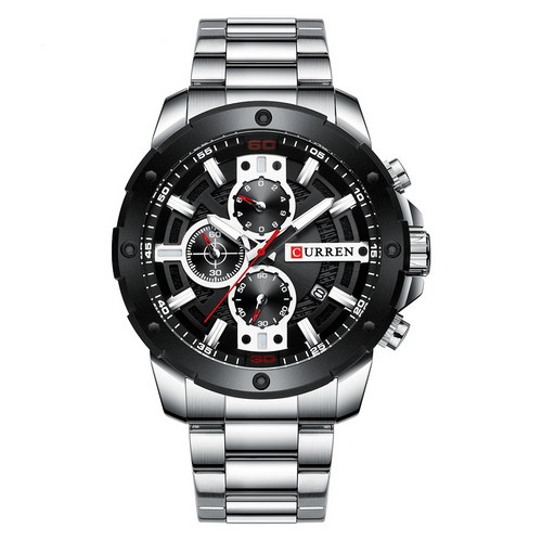 Curren 8336 Silver-Black