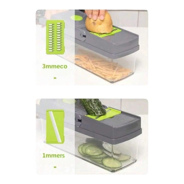 Многофункциональная овощерезка с сменными насадками 14в1 Vegetable Salad Cutter Терка для овощей с контейнером