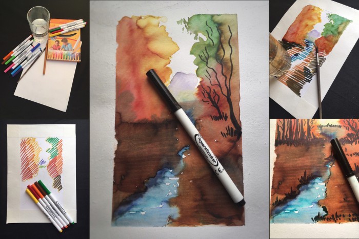 Акварельні фломастери MALINOS Aquarellzauber на водній основі 12 шт