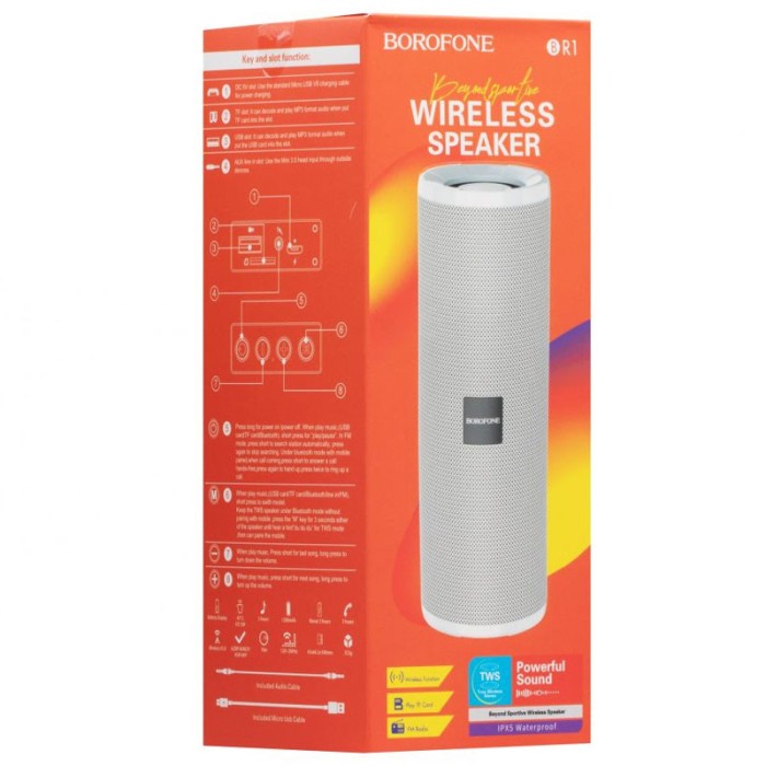 Bluetooth Колонка Borofone BR1 Red