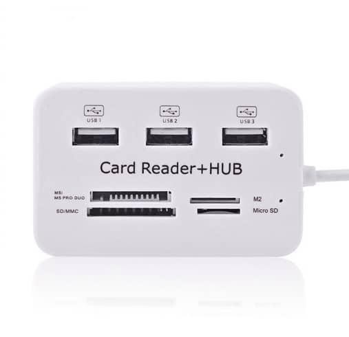Картридер для чтения карт-концентраторов HUB USB Combo 2.0 USB/MS/MS Pro DUO/SD/M2/MMC/MicroSD
