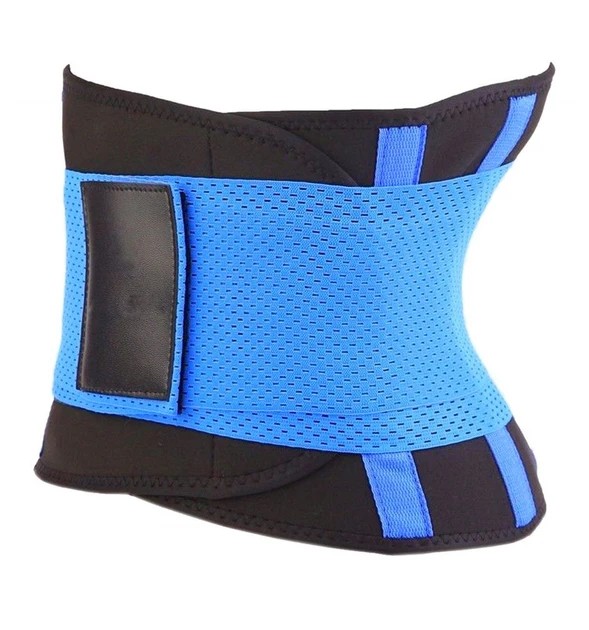 Пояс для похудения на липучке Hot Shapers Belt Power утягивающий Черно-синий