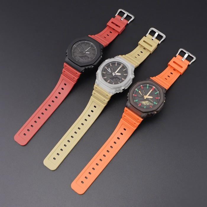 Ремінець для Casio G-Shock GA-2100/2110 Orange SI