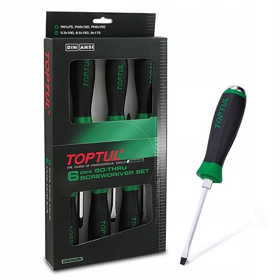 Набір викруток ударних TOPTUL (з шестигранником) 6 од. GAAE0613