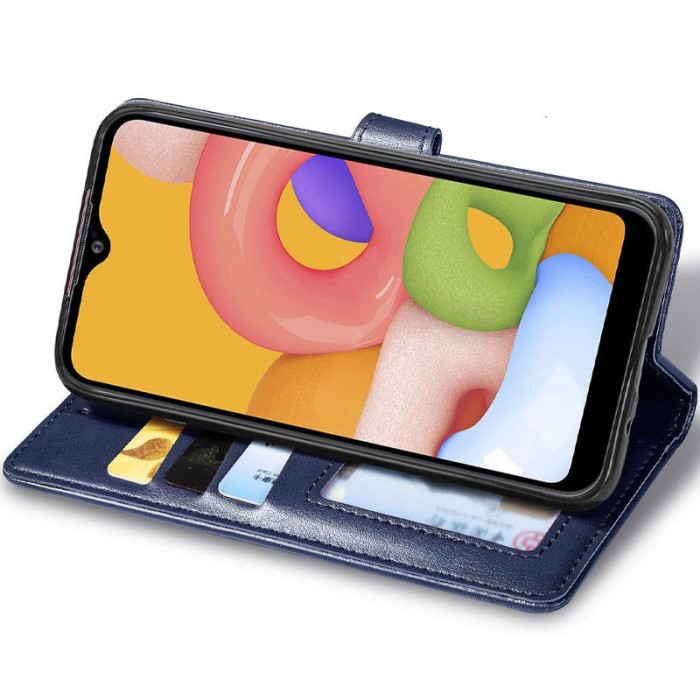 Шкіряний чохол-книжка GETMAN Gallant (PU) для Samsung Galaxy M33 5G Синій