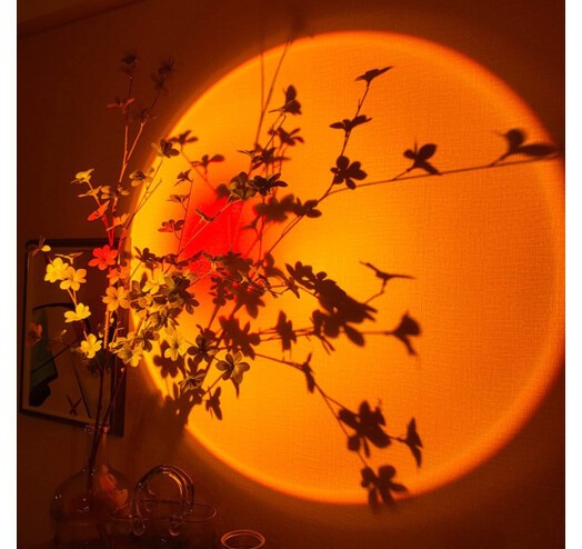 Проекционный светильник Sunset Lamp с эффектом заката, рассвета fm-23