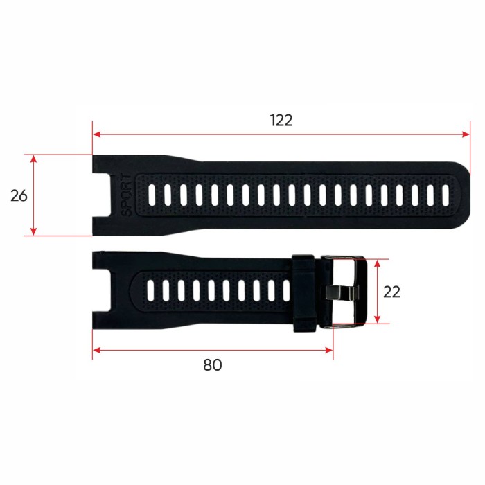 Ремінець для смарт годинника Modfit ProTrainer GPS Black