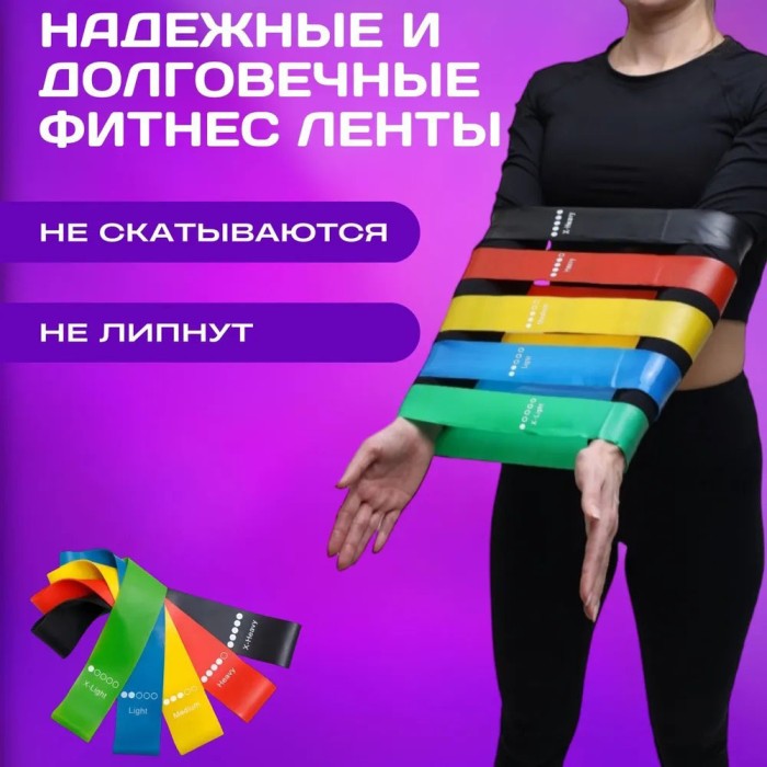 Гумовий еспандер для тренувань рук Гумовий еспандер Стрічка для тренувань Стрічка еспандер для фітнесу