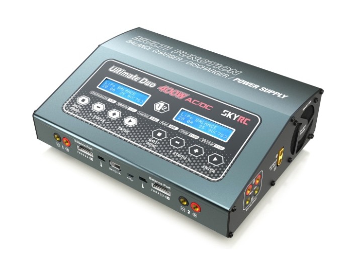 Зарядний пристрій дуо SkyRC D400 20A/400W з/БЖ універсальний (SK-100123)