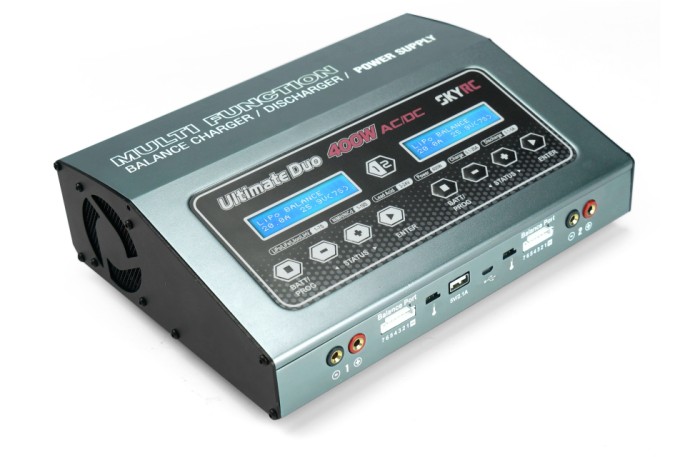Зарядний пристрій дуо SkyRC D400 20A/400W з/БЖ універсальний (SK-100123)