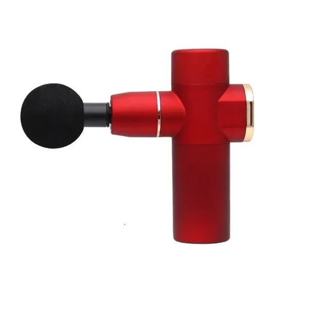 Портативный ручной массажер пистолет для тела Fascial Gun Mini Red