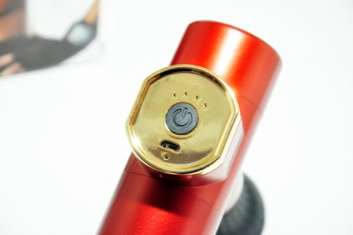 Портативный ручной массажер пистолет для тела Fascial Gun Mini Red